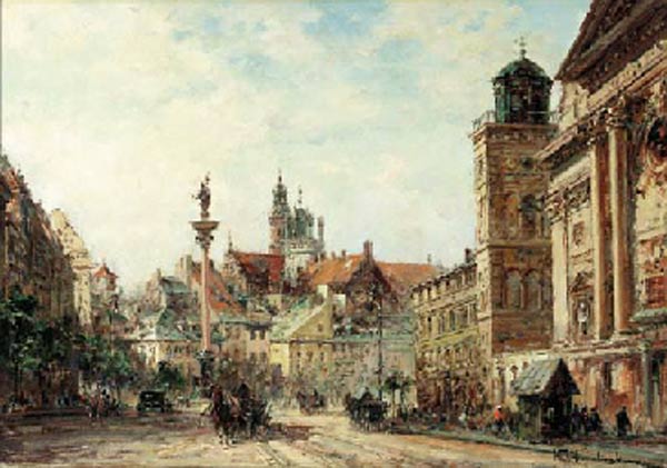 Der Schlossplatz in Warschau from Wladyslaw T. Chmielinsky